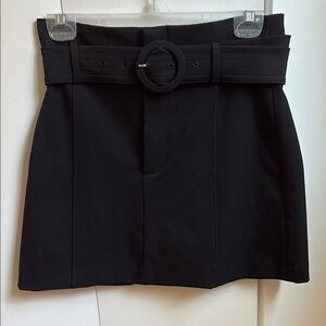 Zara Black Mini Skirt with adjustable belt size S